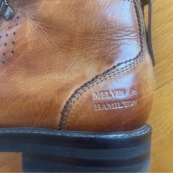 Brown leather Melvin and Hamilton hiking style lace up boots, size 9us women. - Picture 7 of 7